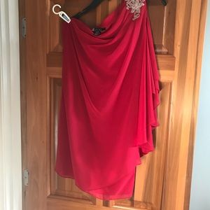 Red One Shoulder Dress